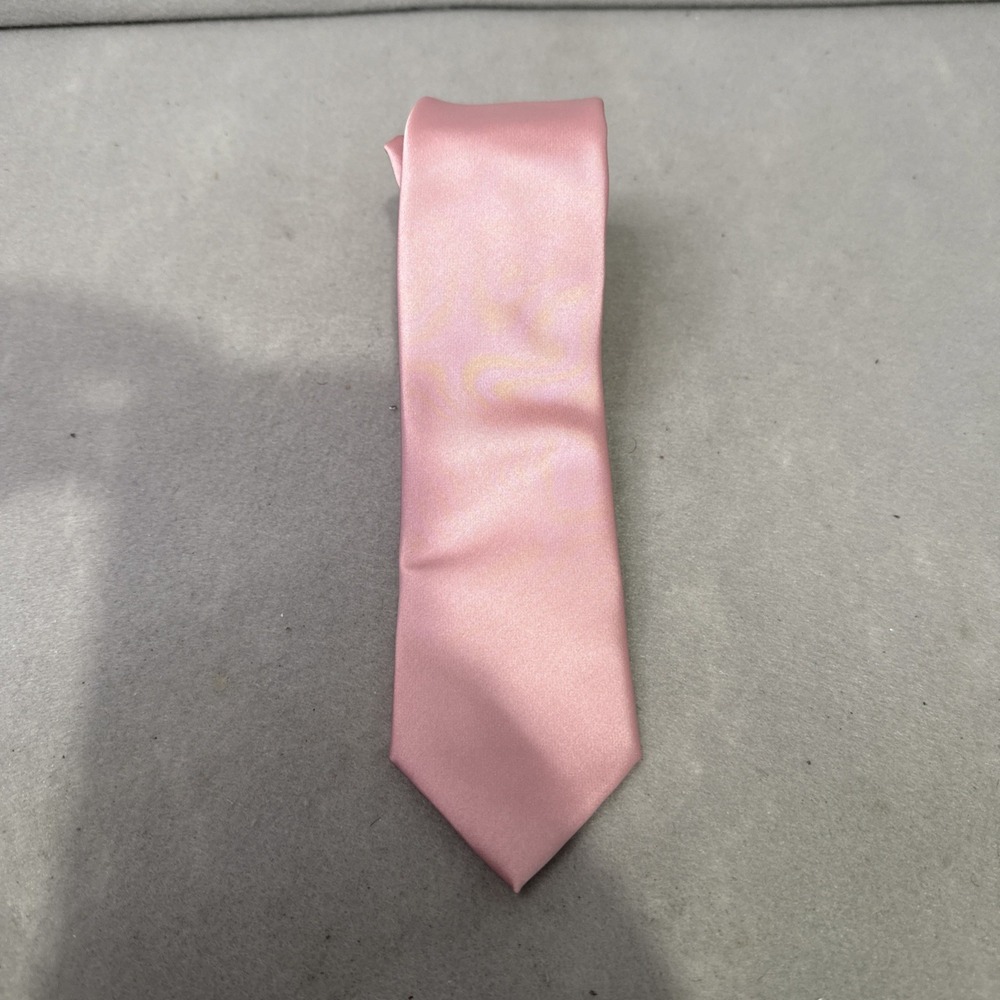 Egara Men's Tie Necktie Narrow Petite‎ Pink Boho-Chic Modern